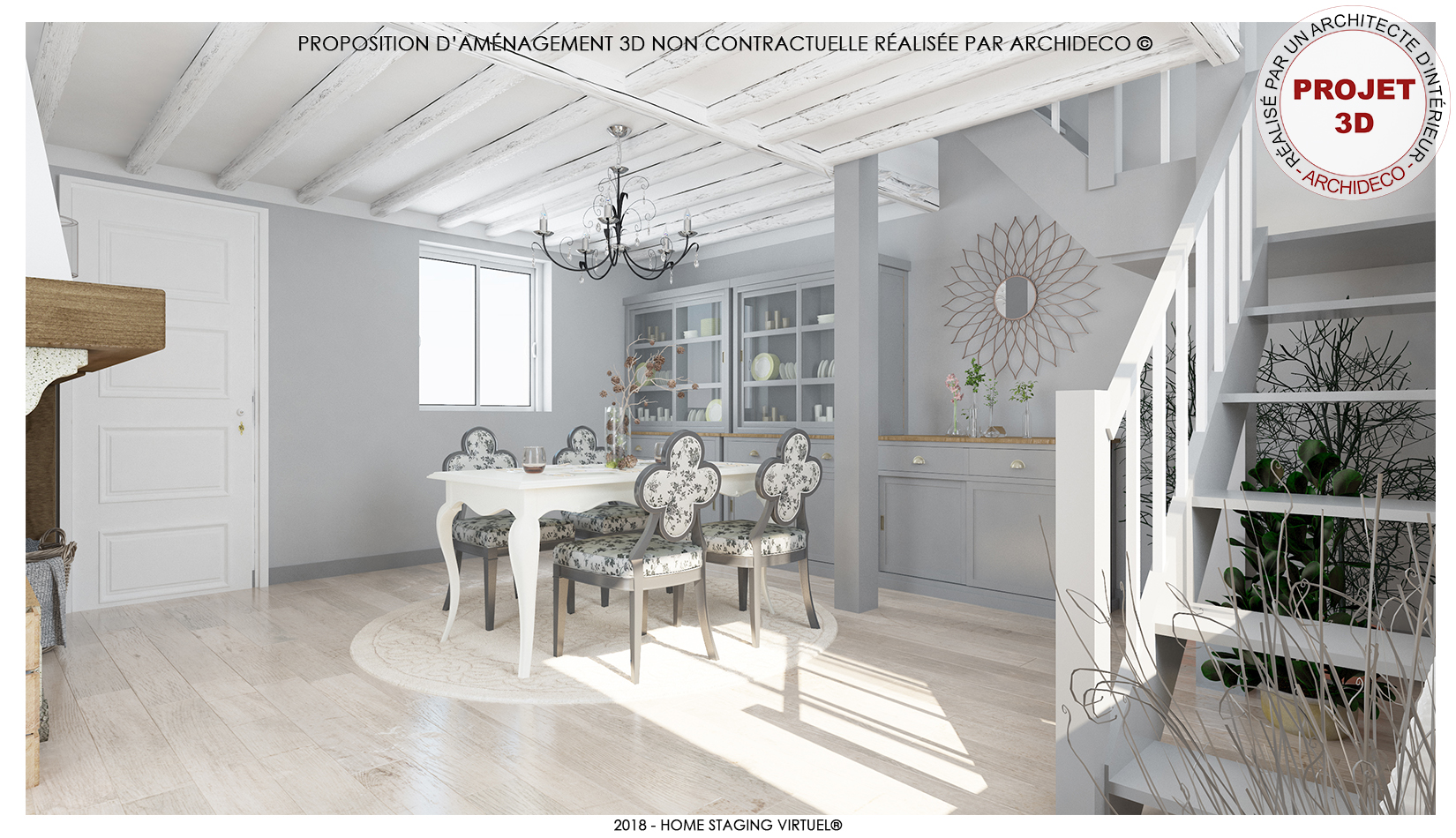 Poutres apparentes peintes - Visuel 1