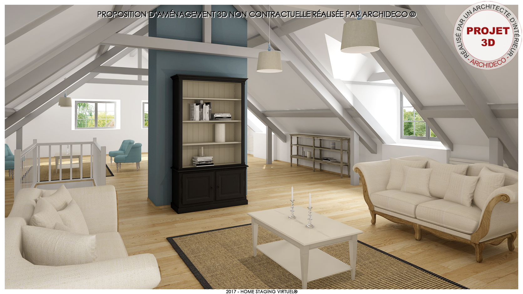 Poutres apparentes peintes - Visuel 2 