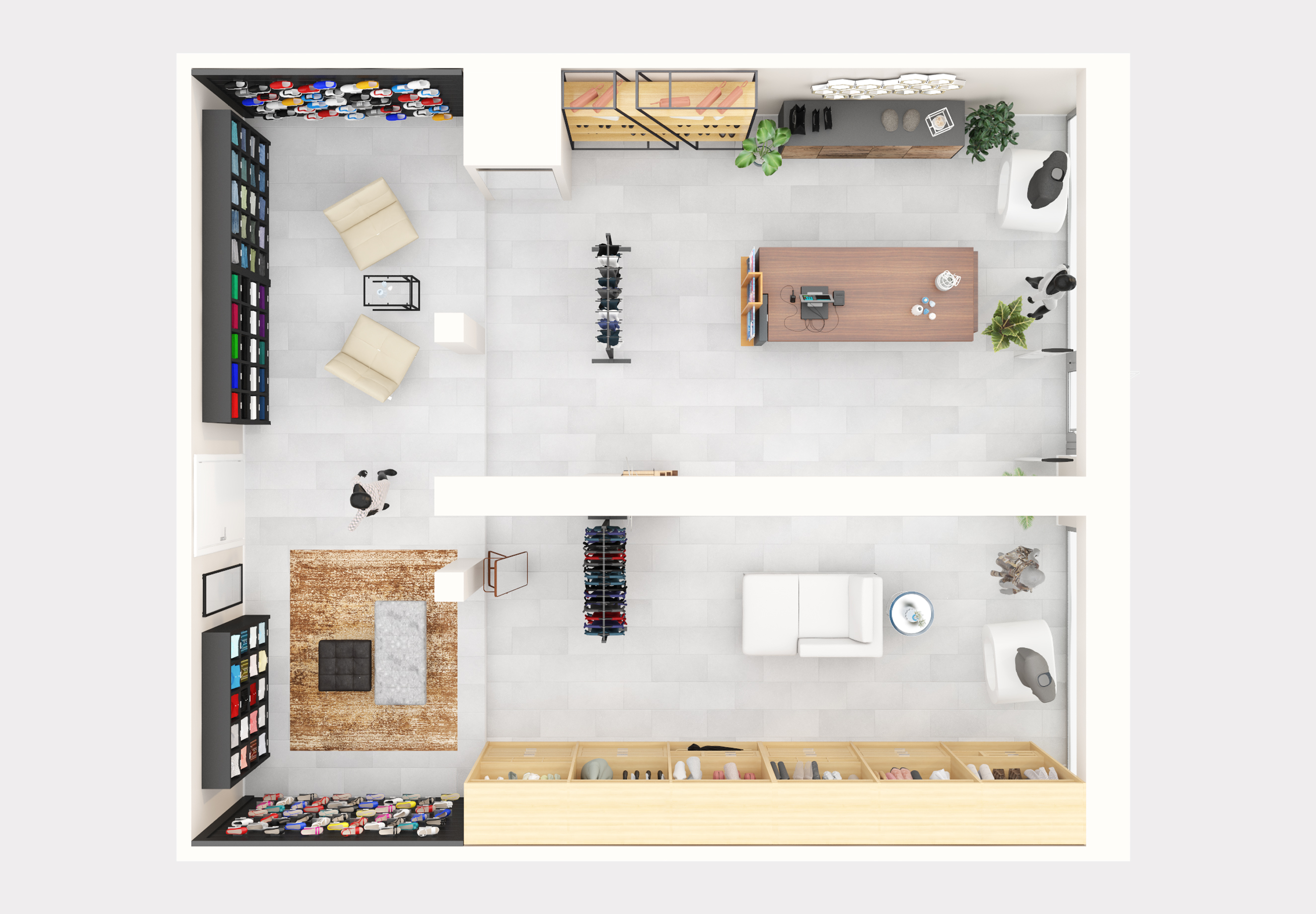 Plan 3D - Boutique prêt-à-porter